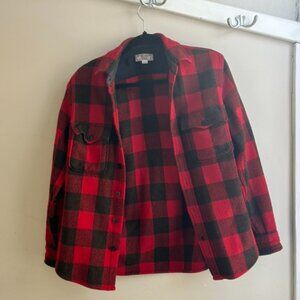 🧥🔴 Wallace & Barnes Wool Blend Checkered Coat – Men’s Small 🔴🧥